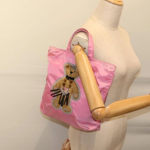 PRADA Hand Bag Nylon Pink Auth - Picture 1 of 16